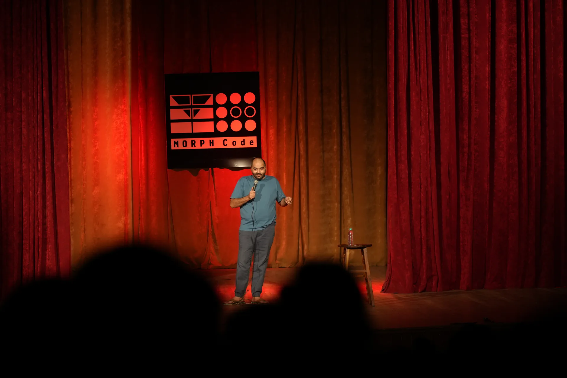 Live comedy performance at the event